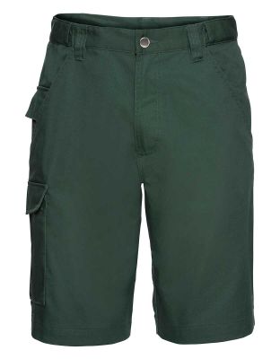 Arbeitshose Herren Kurz in Grün mit Cargotasche und elastischem Bund – ideal für Sommer und Handwerk