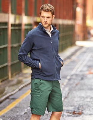 Arbeitshose Herren Kurz in Grün mit Cargotasche und elastischem Bund – ideal für Sommer und Handwerk