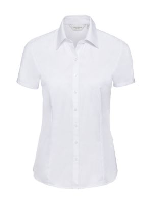 Kurzarm Bluse Damen Weiß